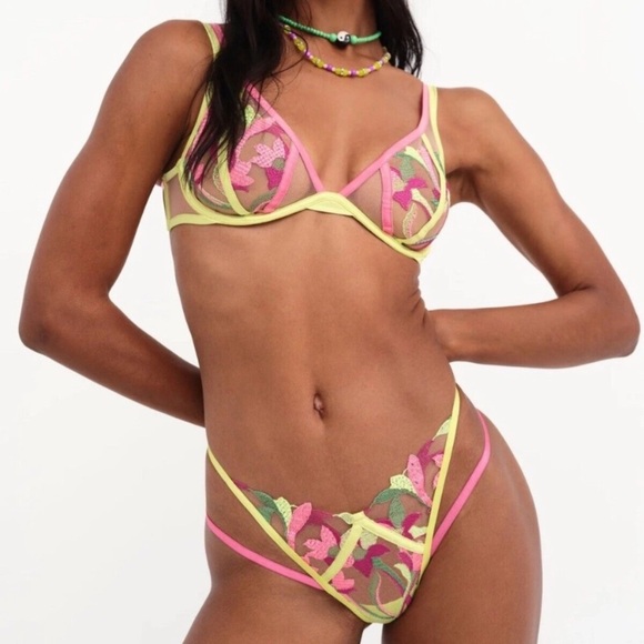 New! For love and lemons petunia underwire bra 24576 - Picture 6 of 14